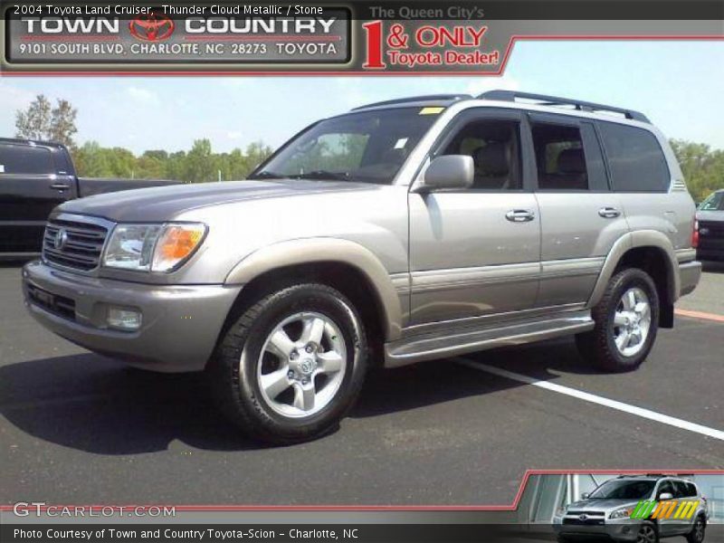 Thunder Cloud Metallic / Stone 2004 Toyota Land Cruiser