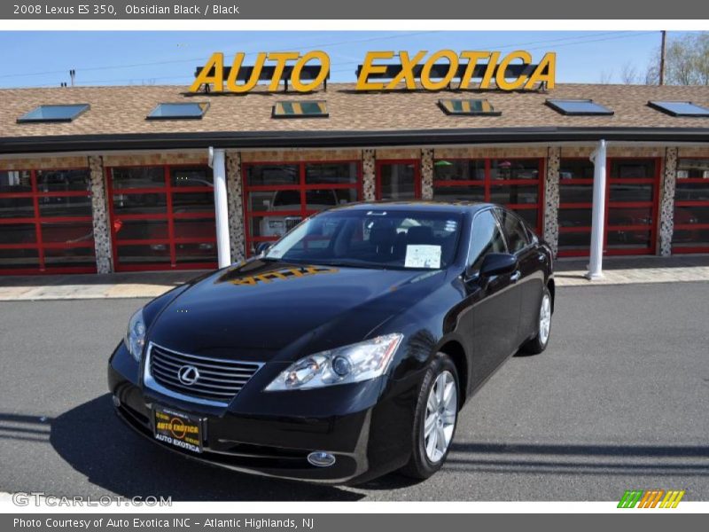 Obsidian Black / Black 2008 Lexus ES 350