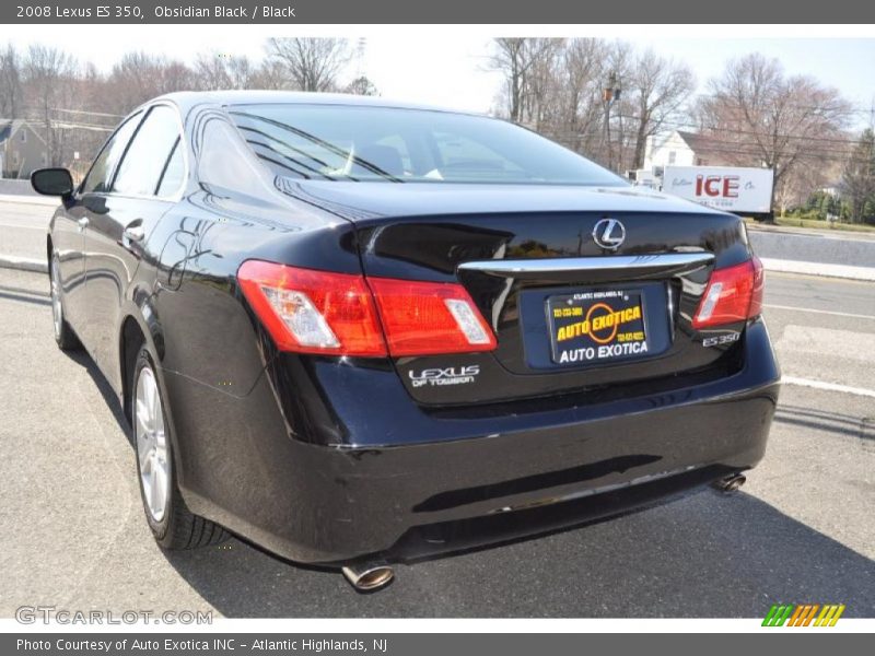 Obsidian Black / Black 2008 Lexus ES 350