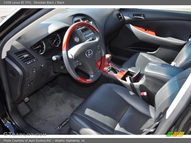 Obsidian Black / Black 2008 Lexus ES 350