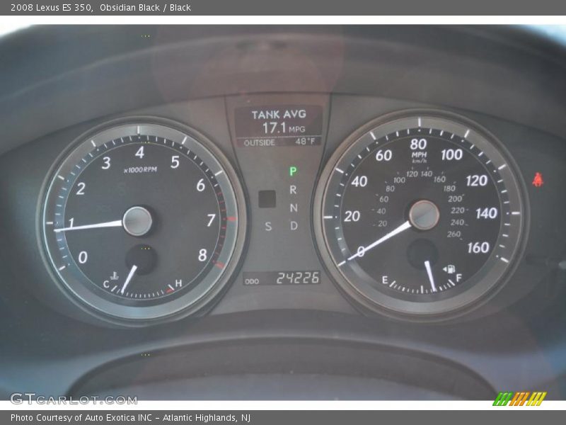 Obsidian Black / Black 2008 Lexus ES 350