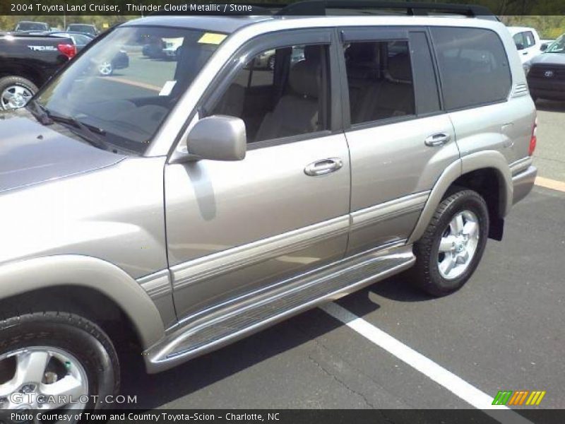 Thunder Cloud Metallic / Stone 2004 Toyota Land Cruiser