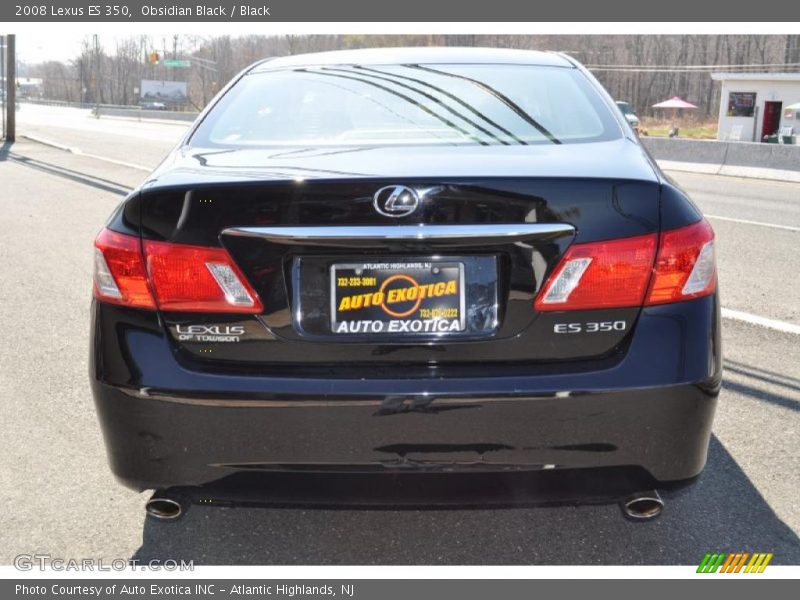 Obsidian Black / Black 2008 Lexus ES 350