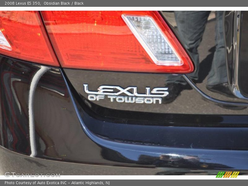 Obsidian Black / Black 2008 Lexus ES 350