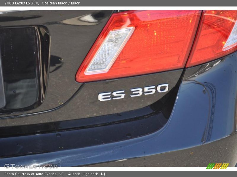 Obsidian Black / Black 2008 Lexus ES 350