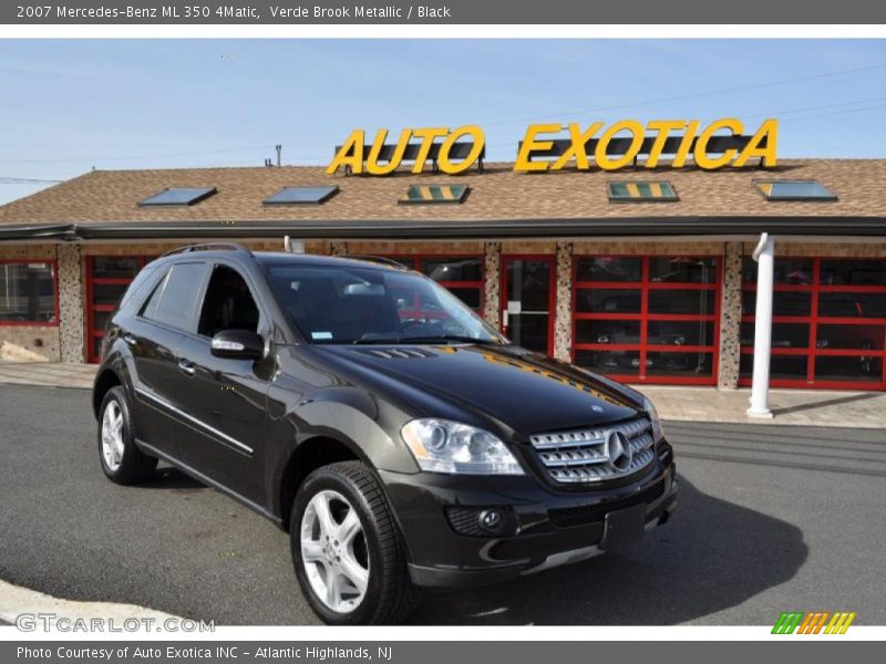 Verde Brook Metallic / Black 2007 Mercedes-Benz ML 350 4Matic