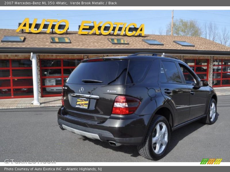Verde Brook Metallic / Black 2007 Mercedes-Benz ML 350 4Matic