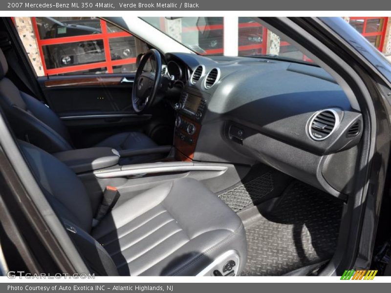 Verde Brook Metallic / Black 2007 Mercedes-Benz ML 350 4Matic