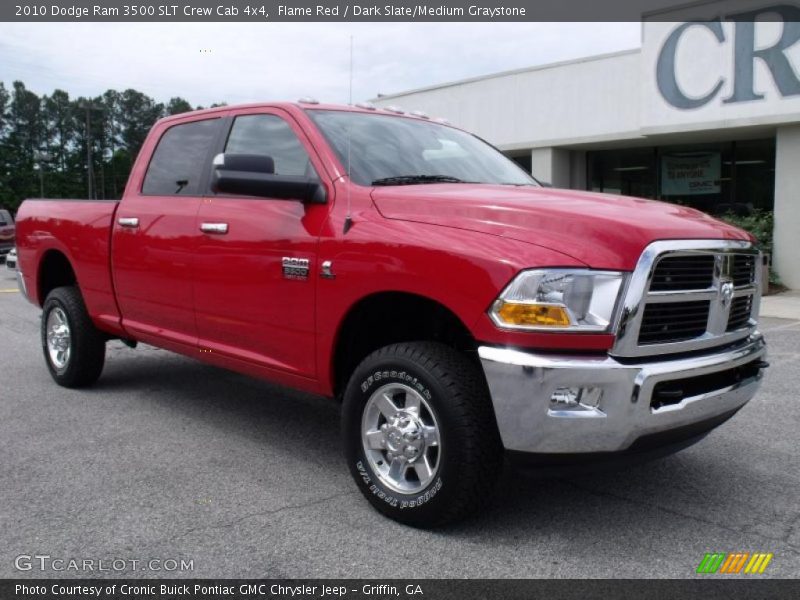 Flame Red / Dark Slate/Medium Graystone 2010 Dodge Ram 3500 SLT Crew Cab 4x4