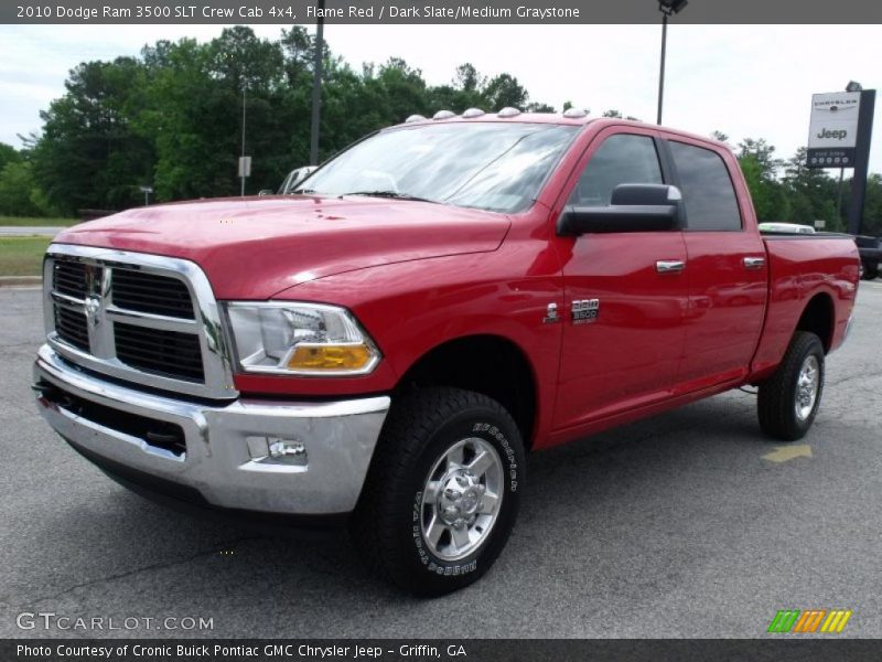 Flame Red / Dark Slate/Medium Graystone 2010 Dodge Ram 3500 SLT Crew Cab 4x4