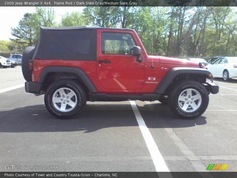 Flame Red / Dark Slate Gray/Medium Slate Gray 2009 Jeep Wrangler X 4x4