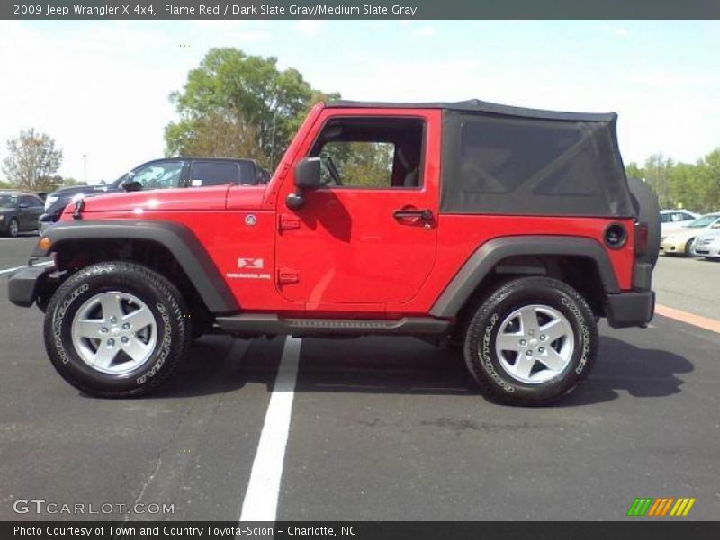 Flame Red / Dark Slate Gray/Medium Slate Gray 2009 Jeep Wrangler X 4x4