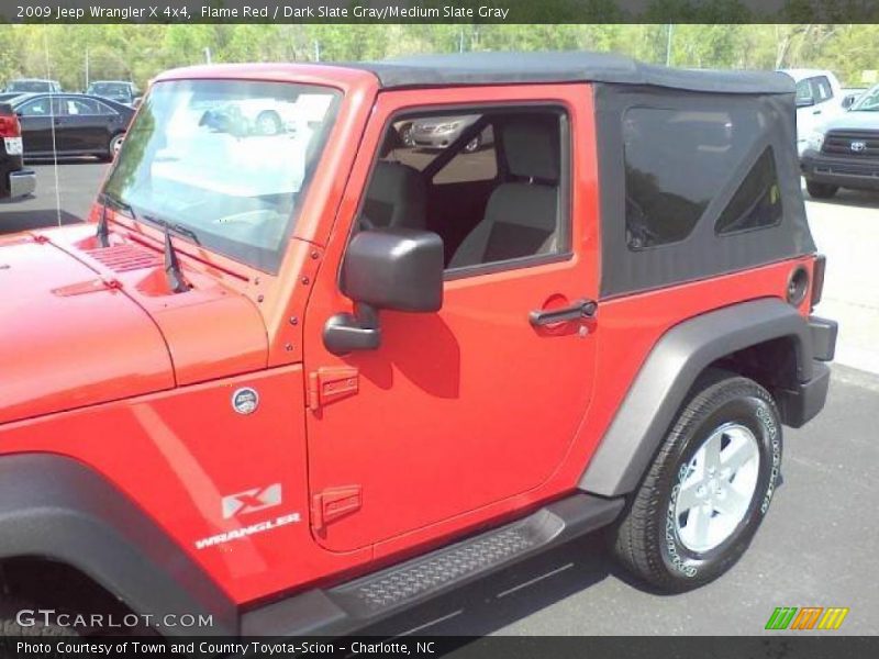 Flame Red / Dark Slate Gray/Medium Slate Gray 2009 Jeep Wrangler X 4x4