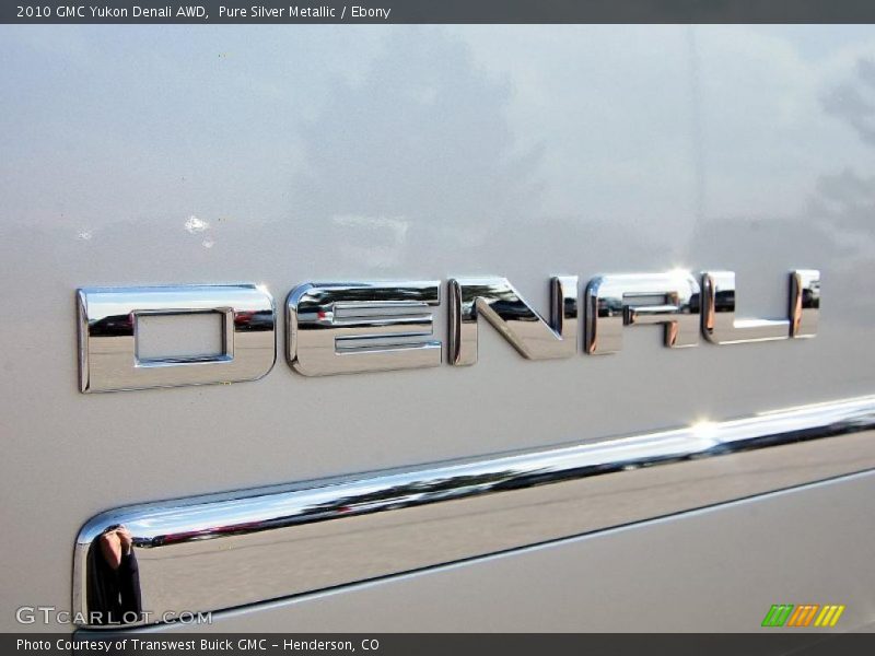 Pure Silver Metallic / Ebony 2010 GMC Yukon Denali AWD