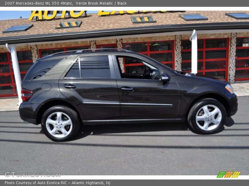 Verde Brook Metallic / Black 2007 Mercedes-Benz ML 350 4Matic