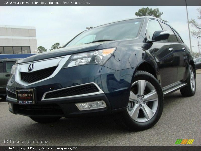 Bali Blue Pearl / Taupe Gray 2010 Acura MDX Technology