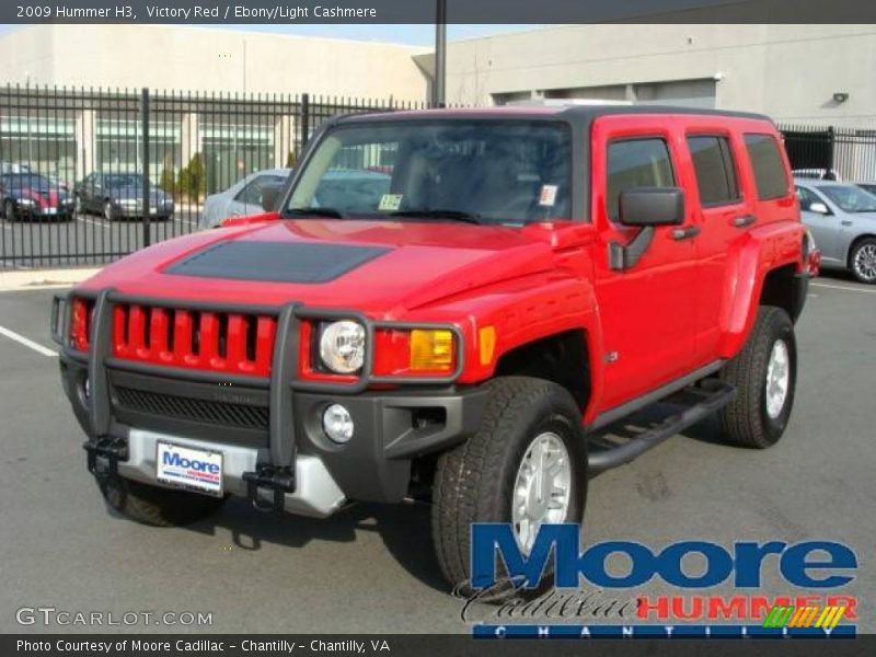 Victory Red / Ebony/Light Cashmere 2009 Hummer H3