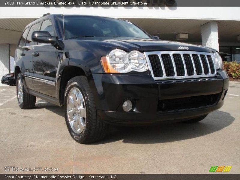 Black / Dark Slate Gray/Light Graystone 2008 Jeep Grand Cherokee Limited 4x4