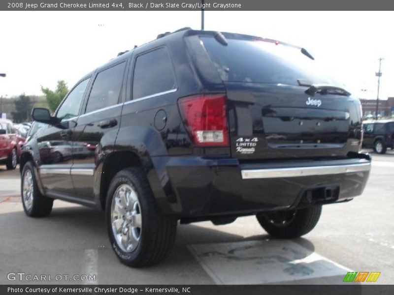 Black / Dark Slate Gray/Light Graystone 2008 Jeep Grand Cherokee Limited 4x4
