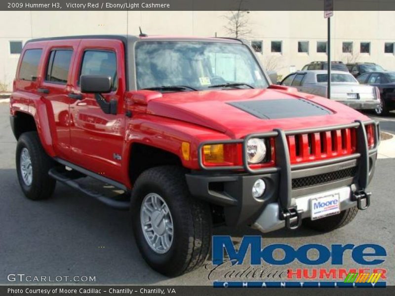 Victory Red / Ebony/Light Cashmere 2009 Hummer H3