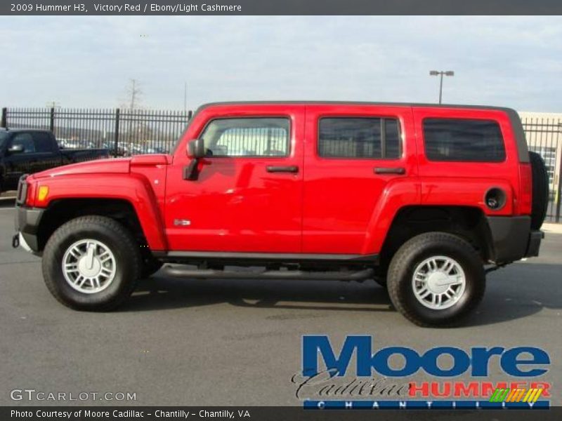 Victory Red / Ebony/Light Cashmere 2009 Hummer H3