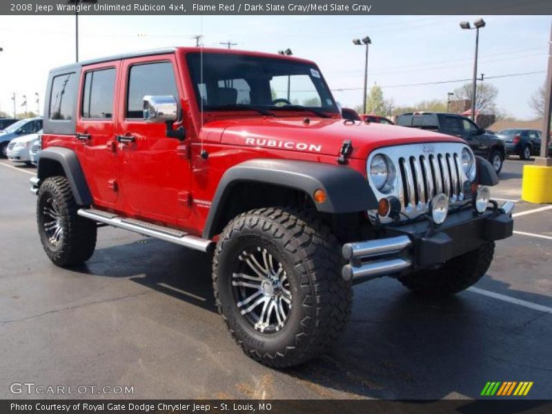 Flame Red / Dark Slate Gray/Med Slate Gray 2008 Jeep Wrangler Unlimited Rubicon 4x4