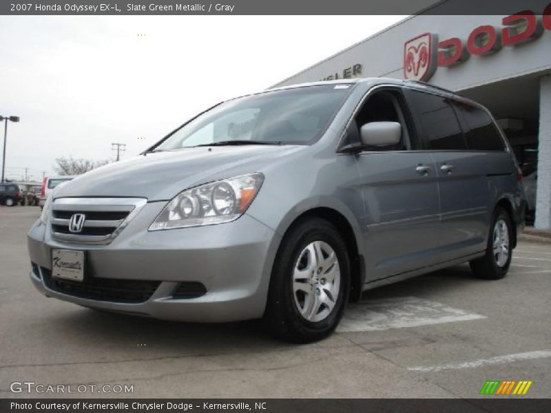 Slate Green Metallic / Gray 2007 Honda Odyssey EX-L