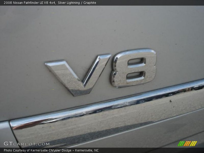 Silver Lightning / Graphite 2008 Nissan Pathfinder LE V8 4x4