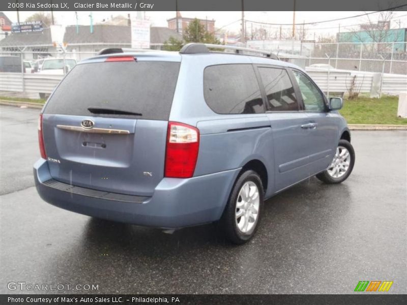 Glacier Blue Metallic / Gray 2008 Kia Sedona LX