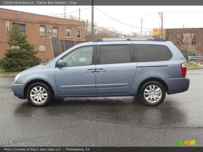 Glacier Blue Metallic / Gray 2008 Kia Sedona LX