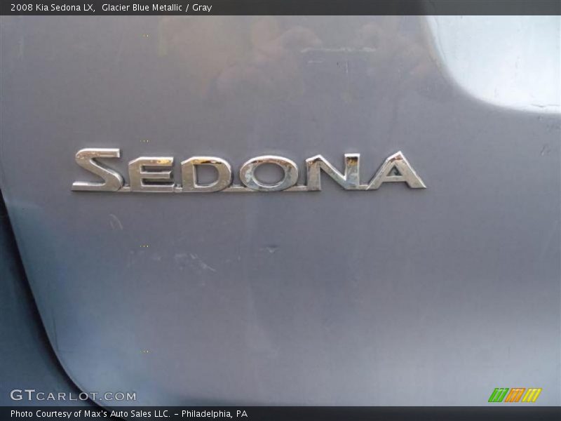 Glacier Blue Metallic / Gray 2008 Kia Sedona LX