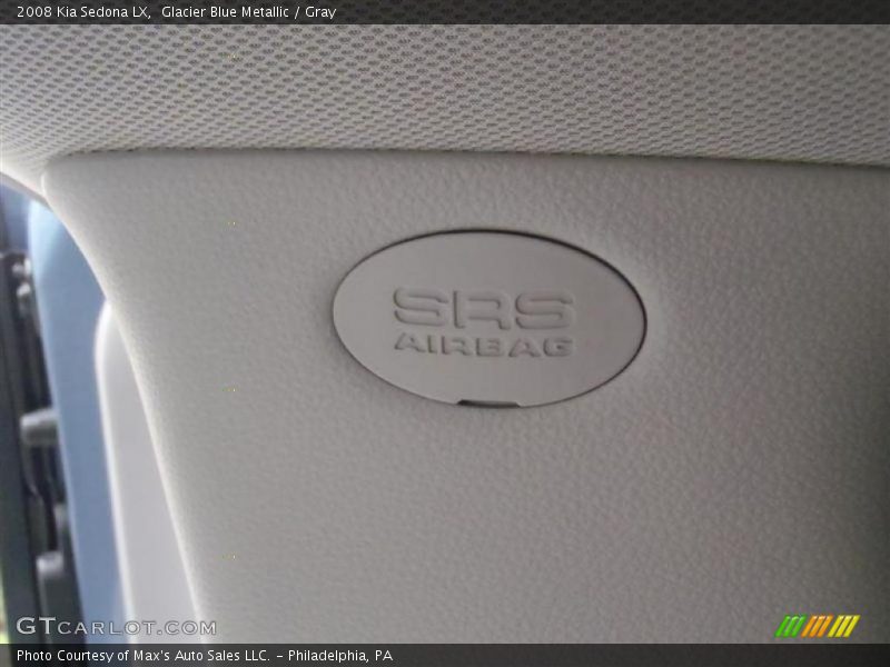 Glacier Blue Metallic / Gray 2008 Kia Sedona LX