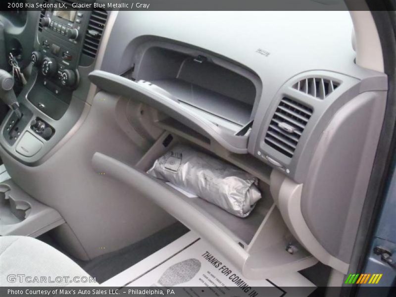 Glacier Blue Metallic / Gray 2008 Kia Sedona LX