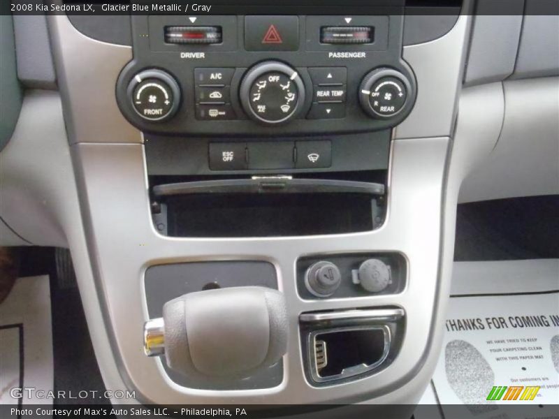 Glacier Blue Metallic / Gray 2008 Kia Sedona LX