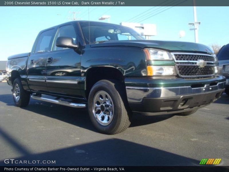 Dark Green Metallic / Tan 2006 Chevrolet Silverado 1500 LS Crew Cab