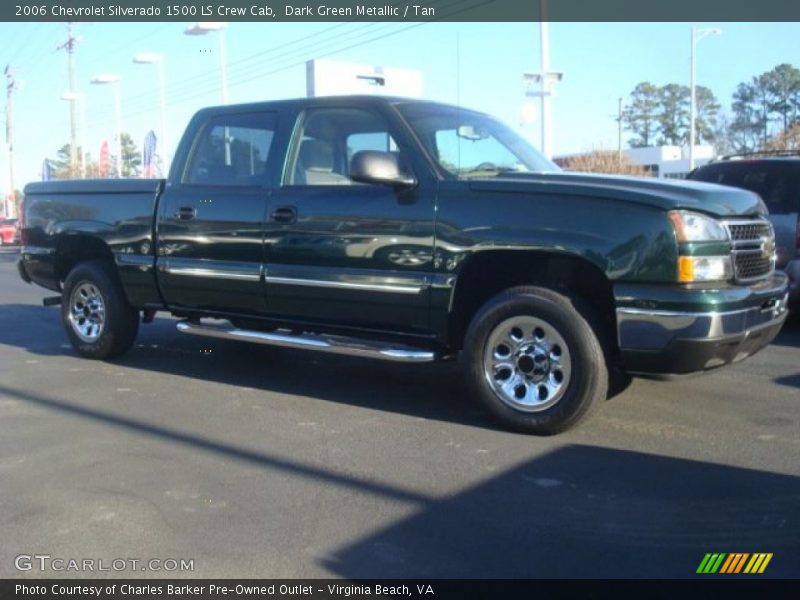 Dark Green Metallic / Tan 2006 Chevrolet Silverado 1500 LS Crew Cab