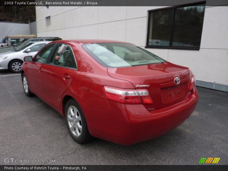 Barcelona Red Metallic / Bisque 2009 Toyota Camry LE