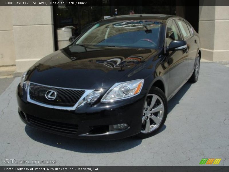 Obsidian Black / Black 2008 Lexus GS 350 AWD