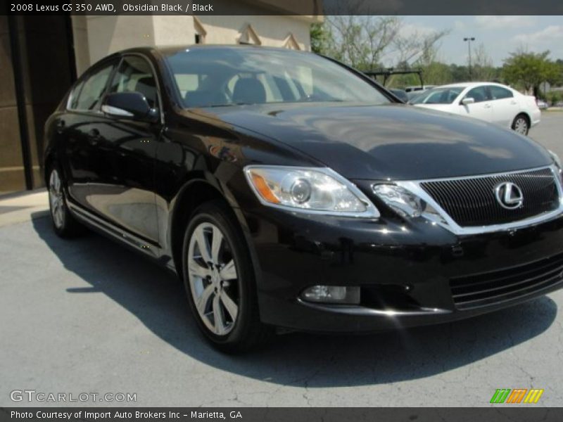 Obsidian Black / Black 2008 Lexus GS 350 AWD