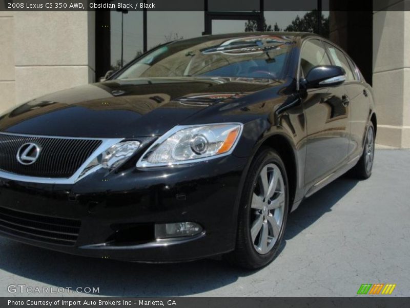 Obsidian Black / Black 2008 Lexus GS 350 AWD
