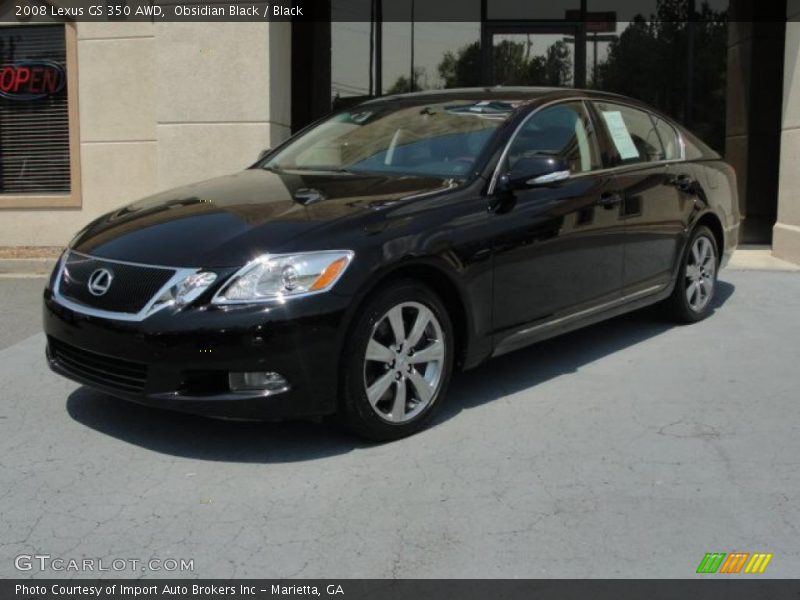 Obsidian Black / Black 2008 Lexus GS 350 AWD