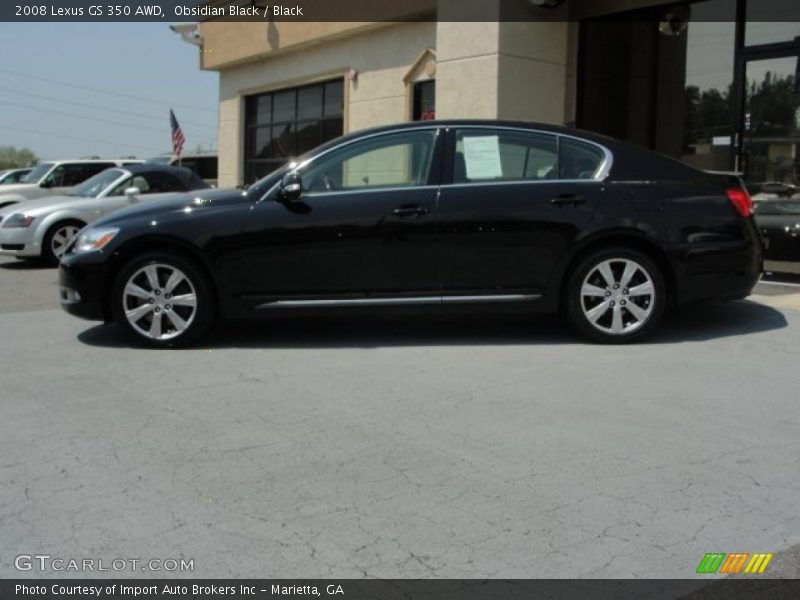 Obsidian Black / Black 2008 Lexus GS 350 AWD
