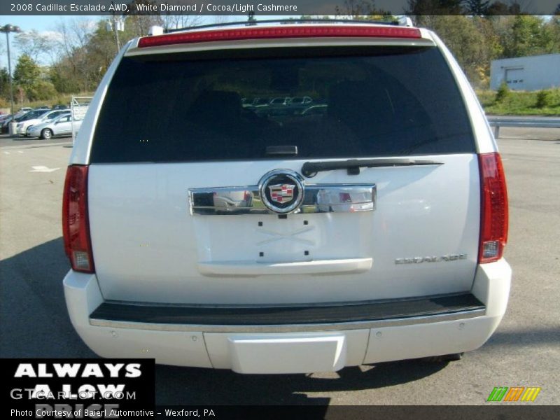 White Diamond / Cocoa/Light Cashmere 2008 Cadillac Escalade AWD
