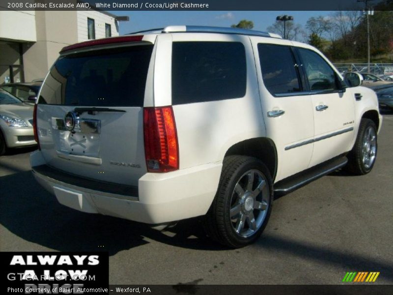 White Diamond / Cocoa/Light Cashmere 2008 Cadillac Escalade AWD