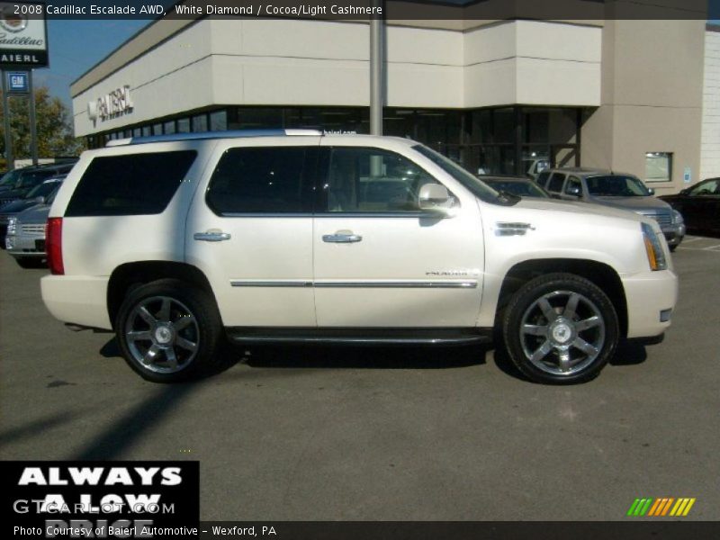 White Diamond / Cocoa/Light Cashmere 2008 Cadillac Escalade AWD