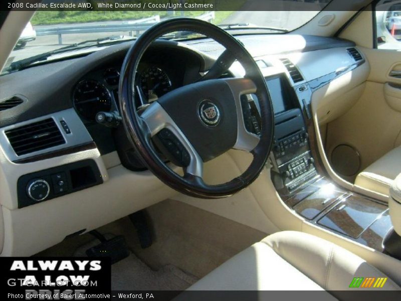 White Diamond / Cocoa/Light Cashmere 2008 Cadillac Escalade AWD