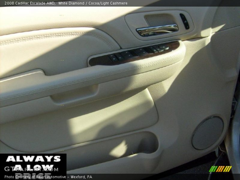 White Diamond / Cocoa/Light Cashmere 2008 Cadillac Escalade AWD