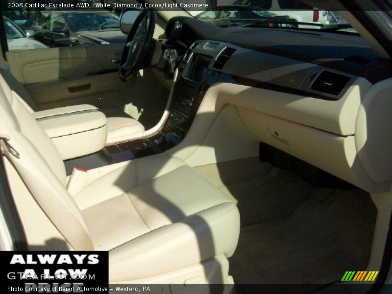 White Diamond / Cocoa/Light Cashmere 2008 Cadillac Escalade AWD