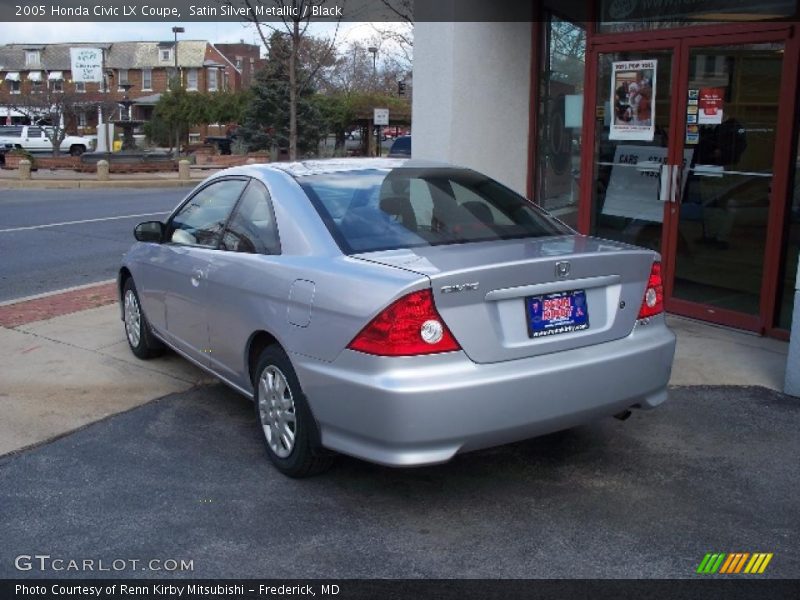 Satin Silver Metallic / Black 2005 Honda Civic LX Coupe