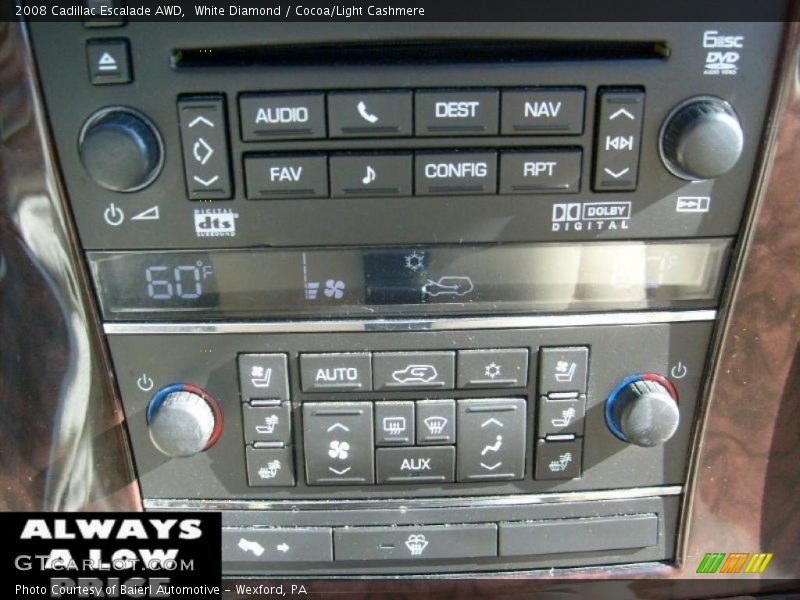 White Diamond / Cocoa/Light Cashmere 2008 Cadillac Escalade AWD